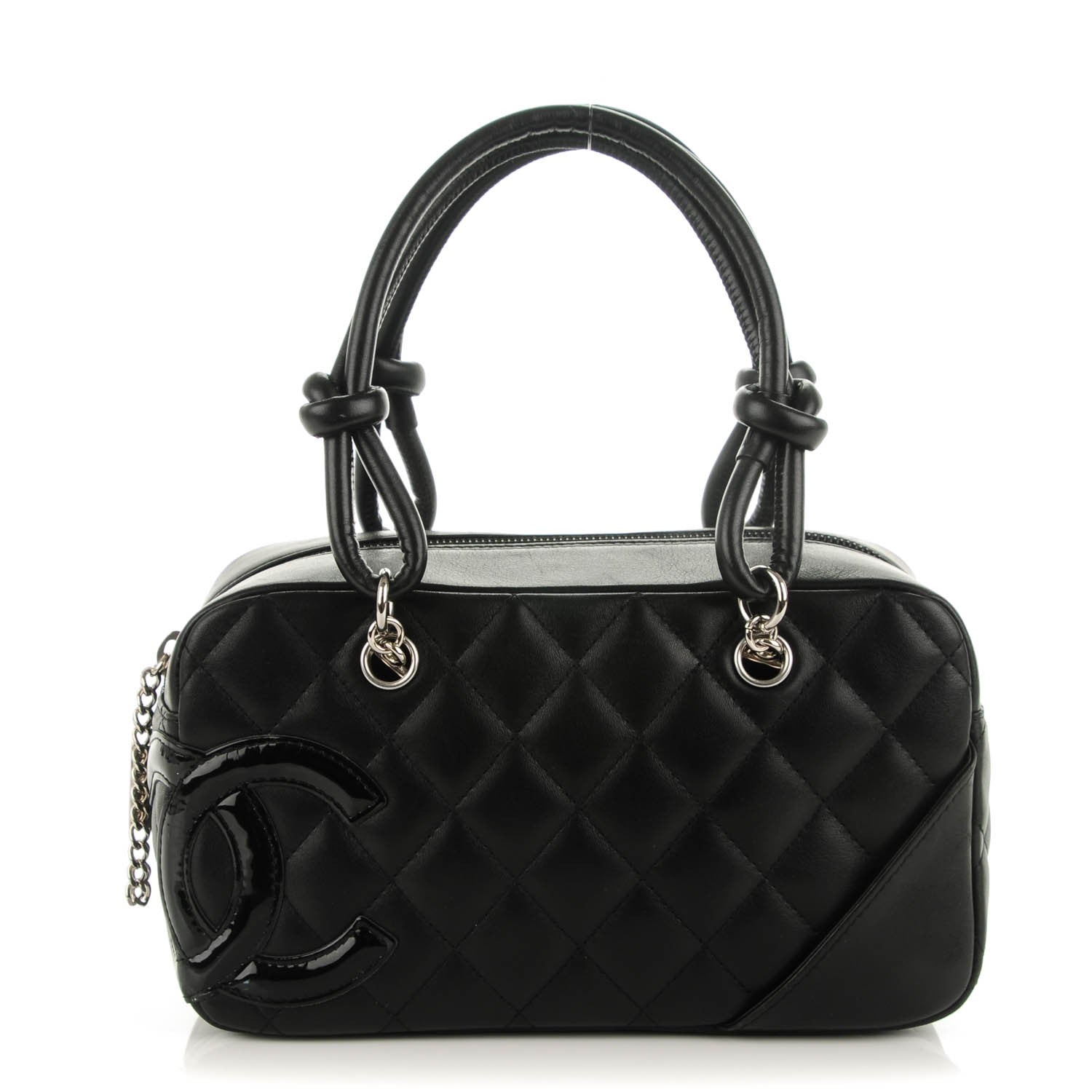 Chanel Calfskin Quilted Small Cambon Bowler Black 1 of 7
