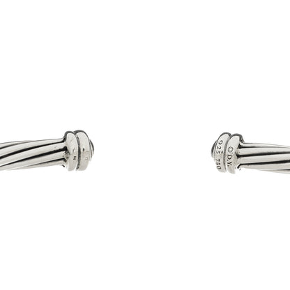 David Yurman Sterling Silver 18K Yellow Gold Diamond 4mm Helena Station Bracelet 3 of 4