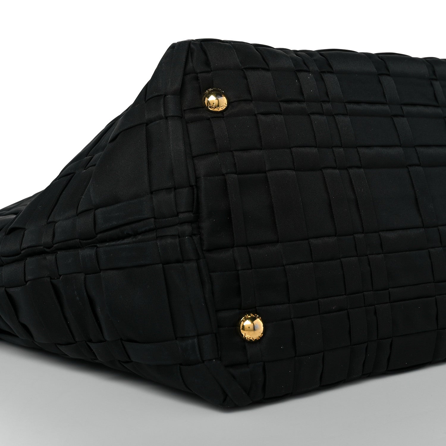 Prada Tessuto Nylon Woven Shopping Tote Black 8 of 9