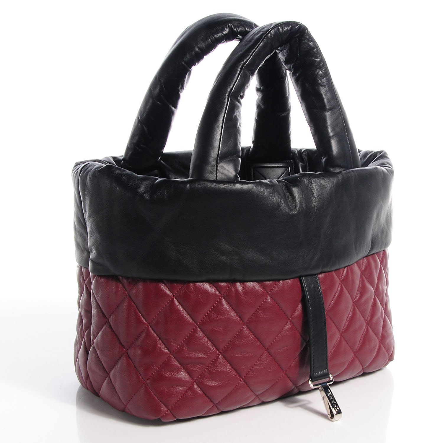 Chanel Lambskin Quilted Small Coco Cocoon Reversible Tote Black 4 of 7