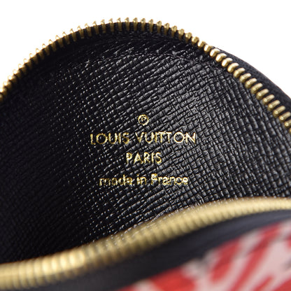 Louis Vuitton Monogram Giant Crafty Round Coin Purse Creme Rouge 6 of 6