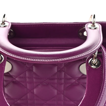 Christian Dior Lambskin Cannage Medium Lady Dior Purple 13 of 15