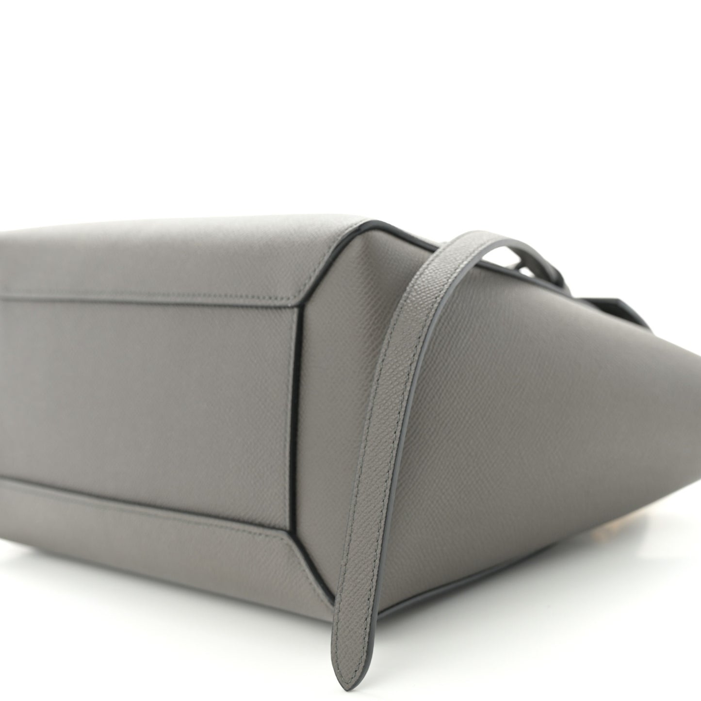 Grained Calfskin Micro Belt Bag Grey