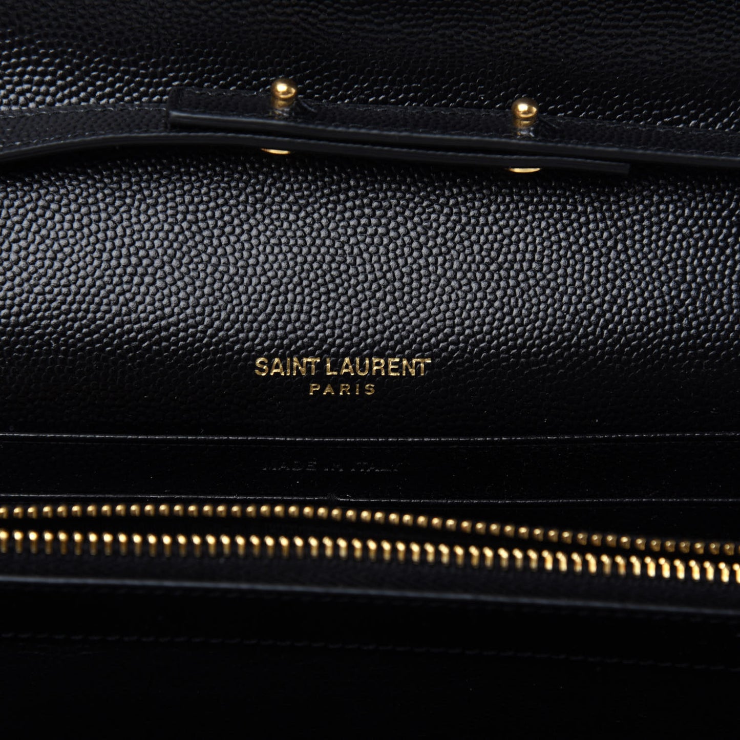 Grain De Poudre Matelasse Chevron Monogram Chain Wallet Black