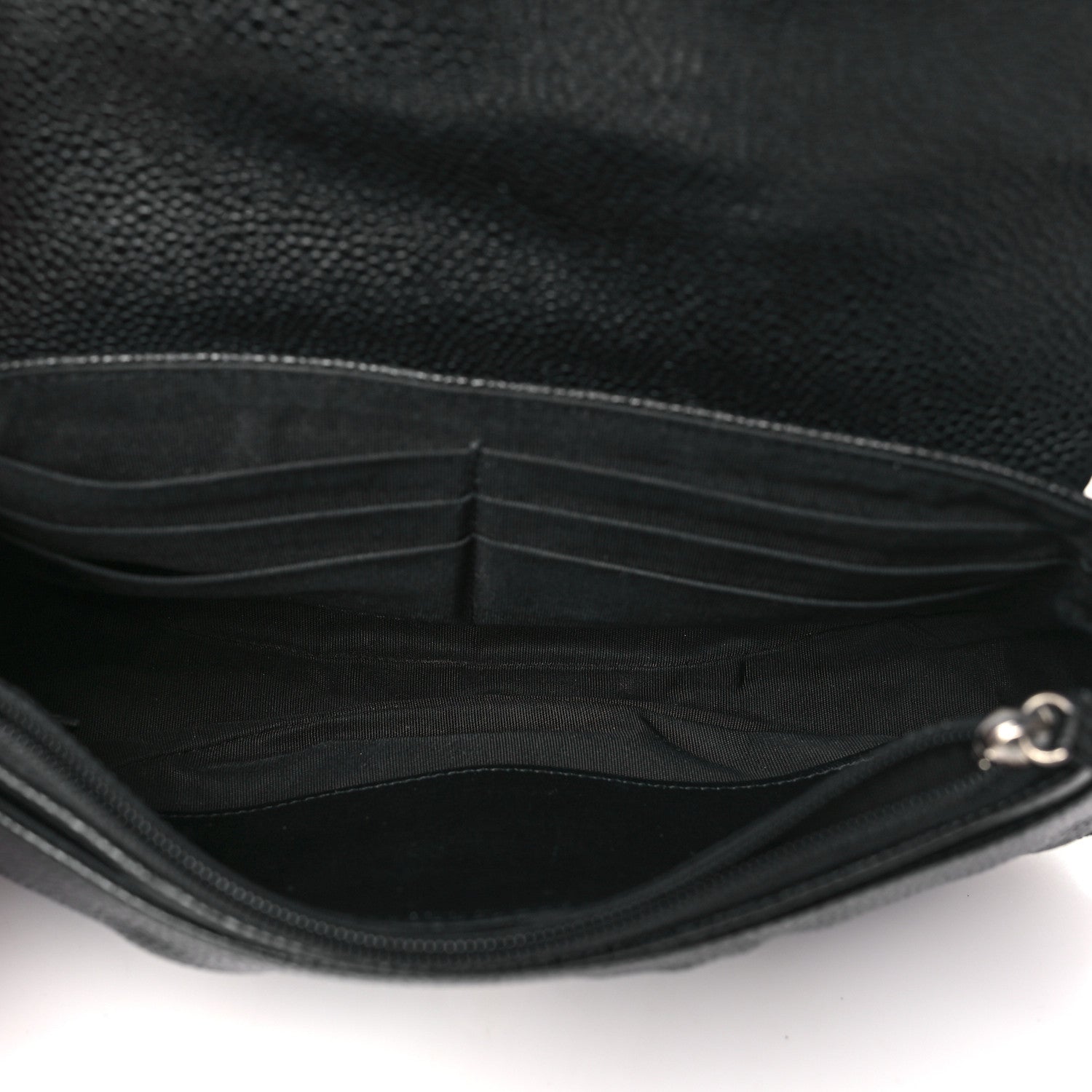 Chanel Caviar Half Moon Wallet On Chain WOC Black 5 of 11
