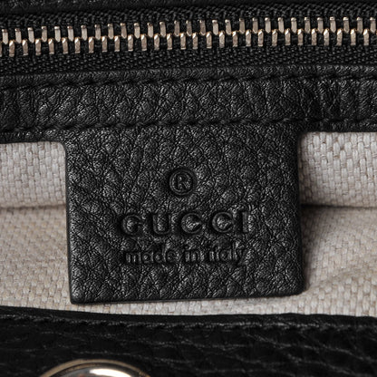 Gucci Pebbled Calfskin Medium Soho Chain Shoulder Bag Black 7 of 8