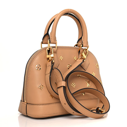 Louis Vuitton Calfskin Metal Monogram Alma BB Camel Brown 3 of 11