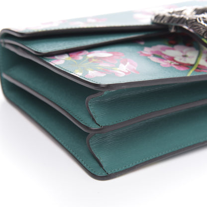 Gucci Calfskin Blooms Print Small Dionysus Shoulder Bag Bright Emerald Multicolor 9 of 11