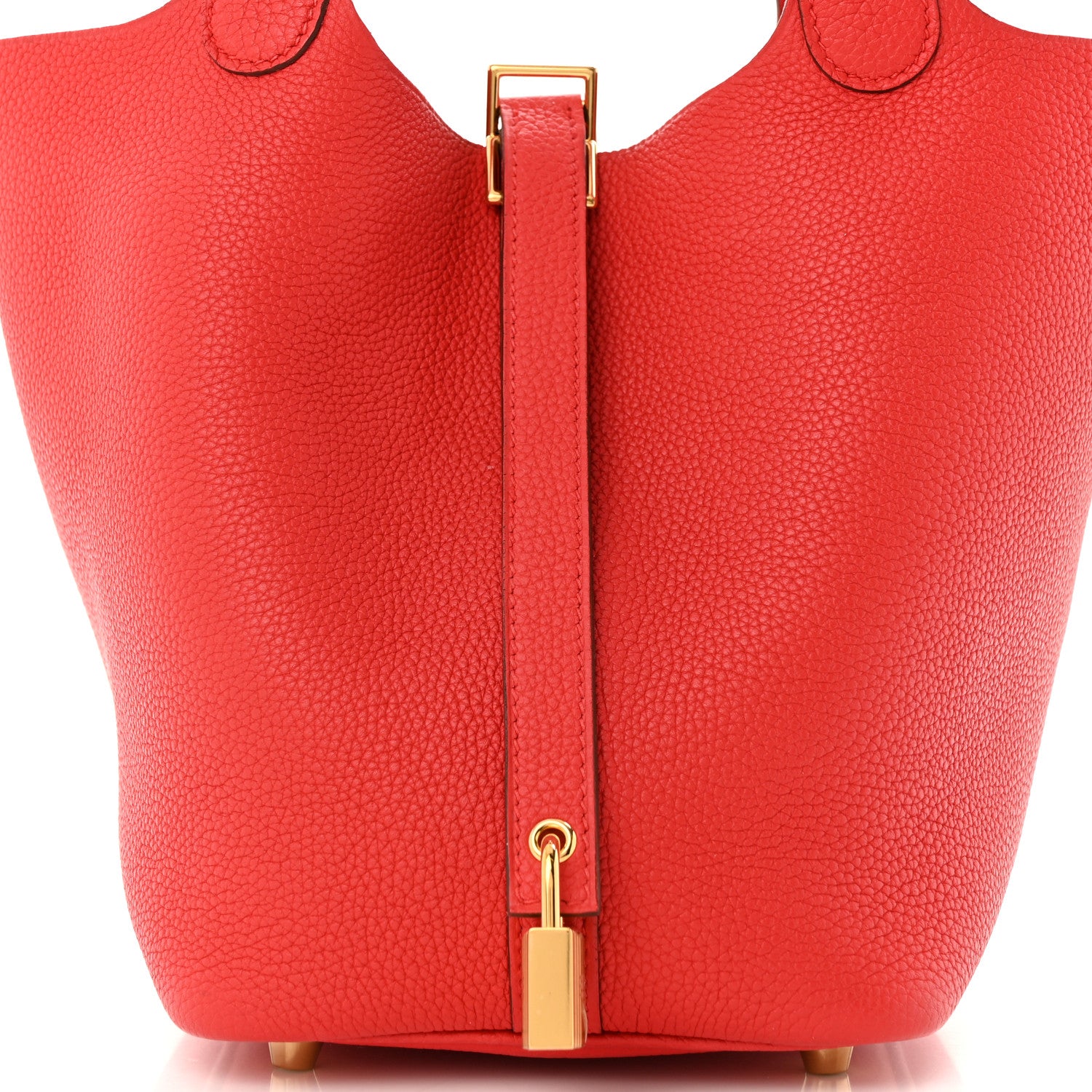 Hermes Taurillon Clemence Picotin Lock 18 PM Rouge de Coeur 8 of 11