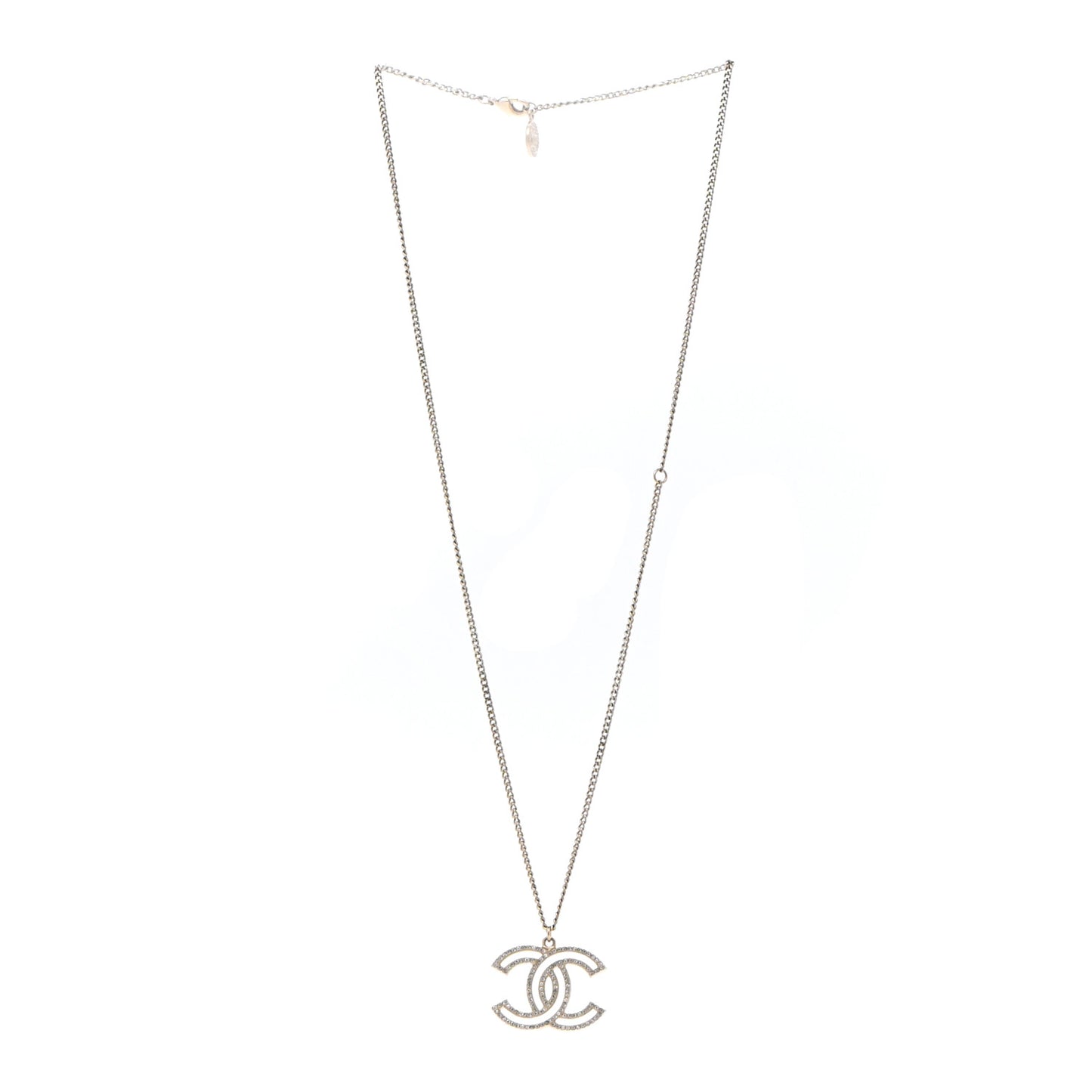 Crystal CC 100 Anniversary Necklace Gold
