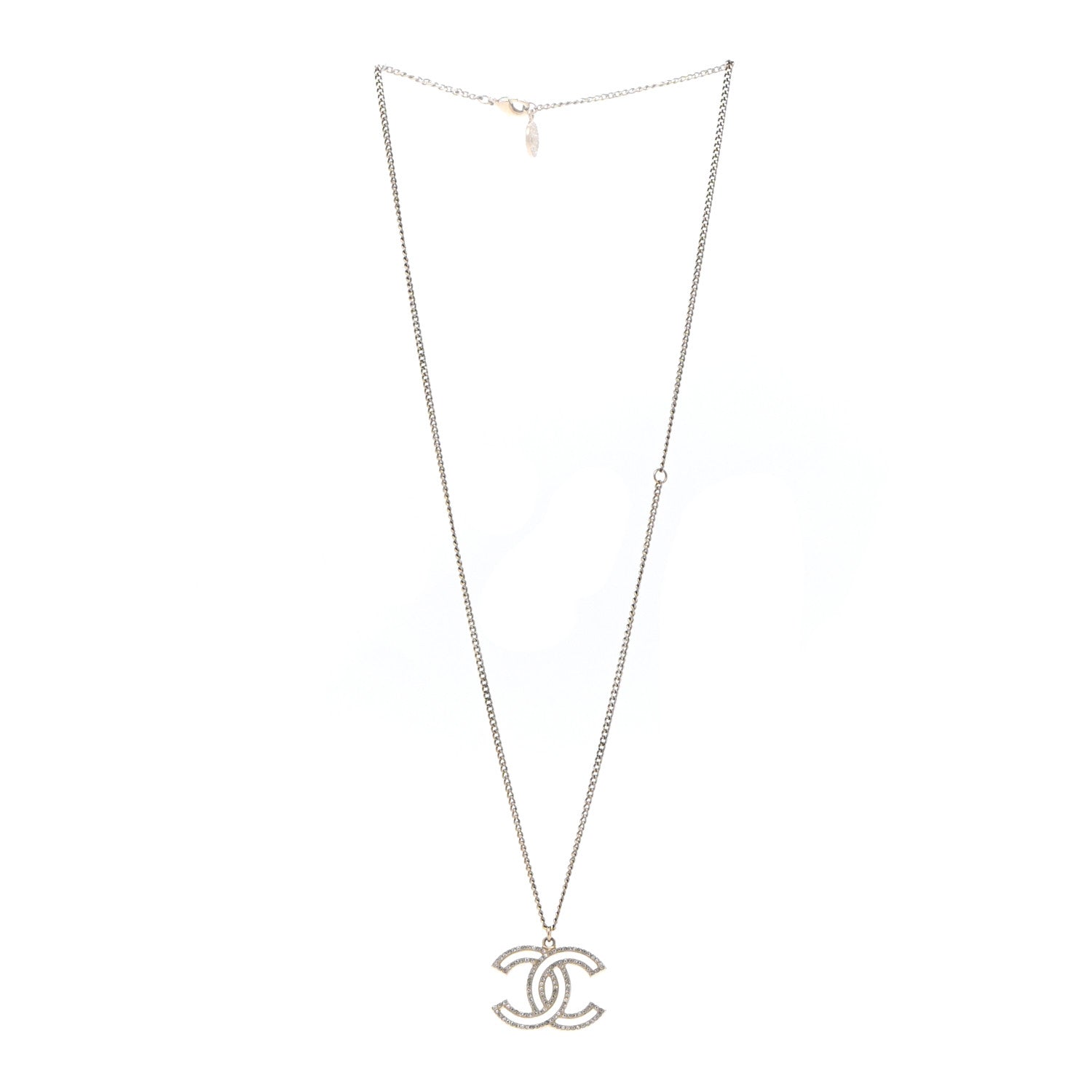 Chanel Crystal CC 100 Anniversary Necklace Gold 3 of 6
