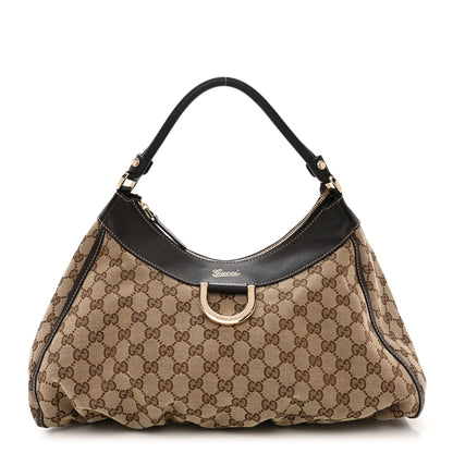 Gucci Monogram Large D Gold Hobo Dark Brown 1 of 10