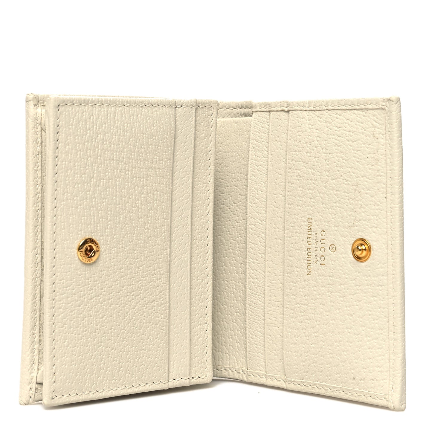 Canvas Flora Card Case Wallet White