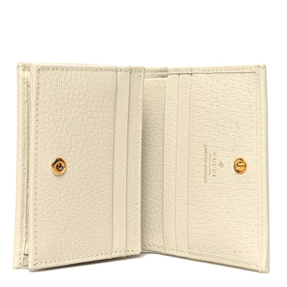 Gucci Canvas Flora Card Case Wallet White 5 of 12