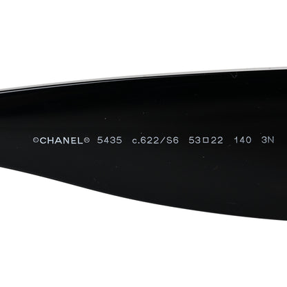 Chanel Acetate Rectangle Sunglasses 5435 Black 5 of 7