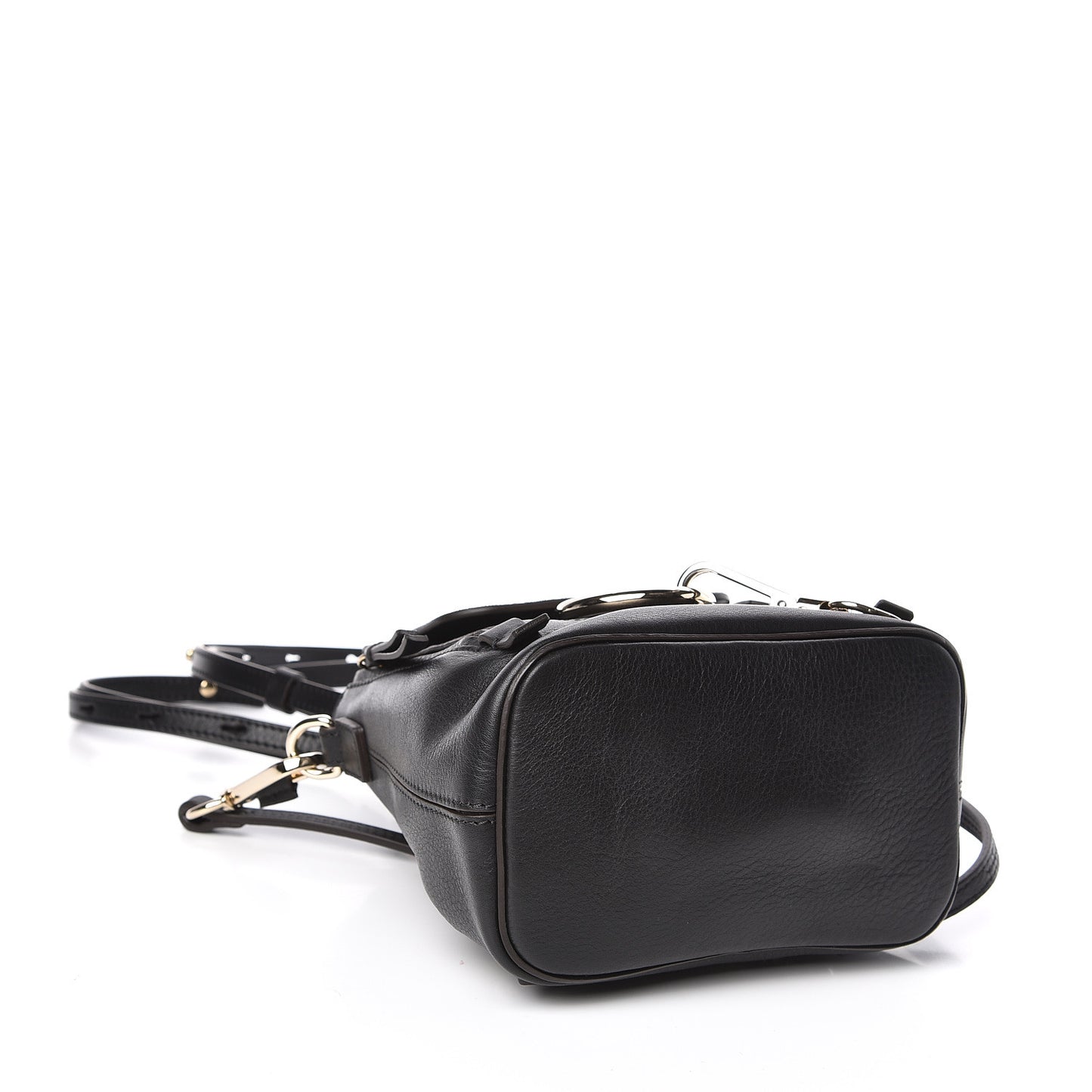 Suede Calfskin Mini Faye Backpack Black