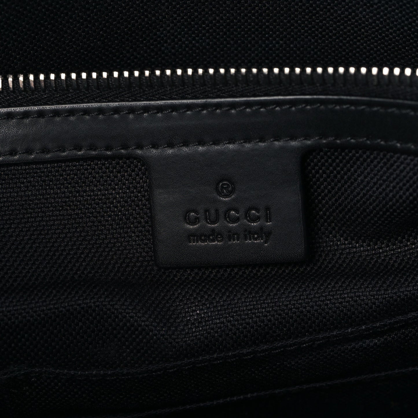 GG Supreme Monogram Appia Calfskin Web Briefcase Black