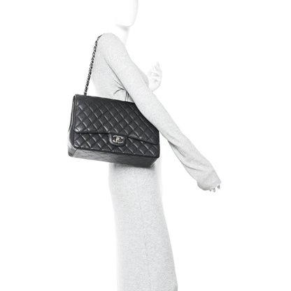 Chanel Caviar Quilted Maxi Double Flap Black 2 of 15