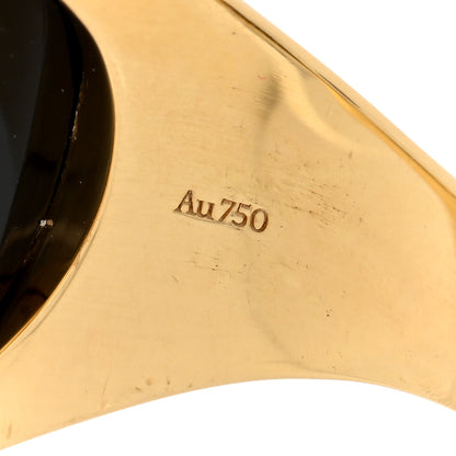 Tiffany 18K Yellow Gold Onyx Signet Ring 63 10.5 5 of 6