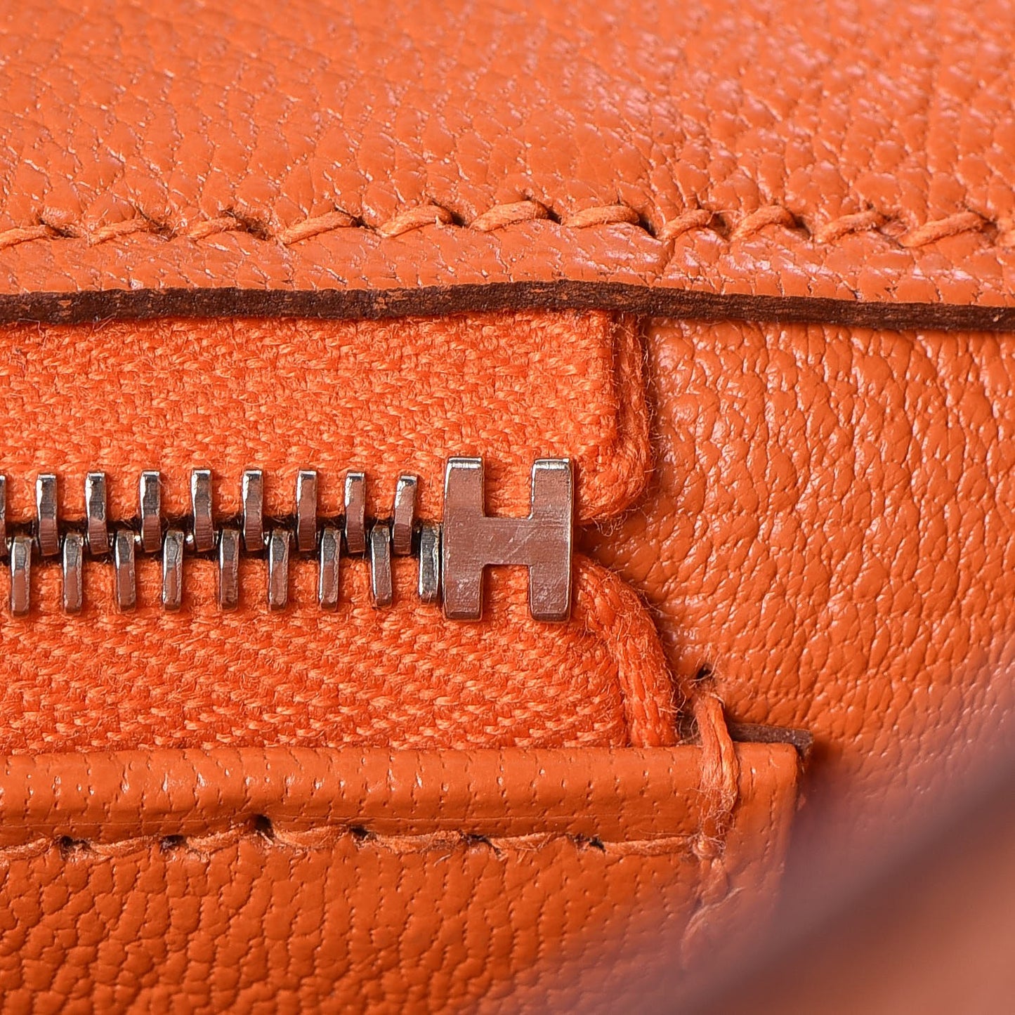 Taurillon Clemence Birkin 35 Orange