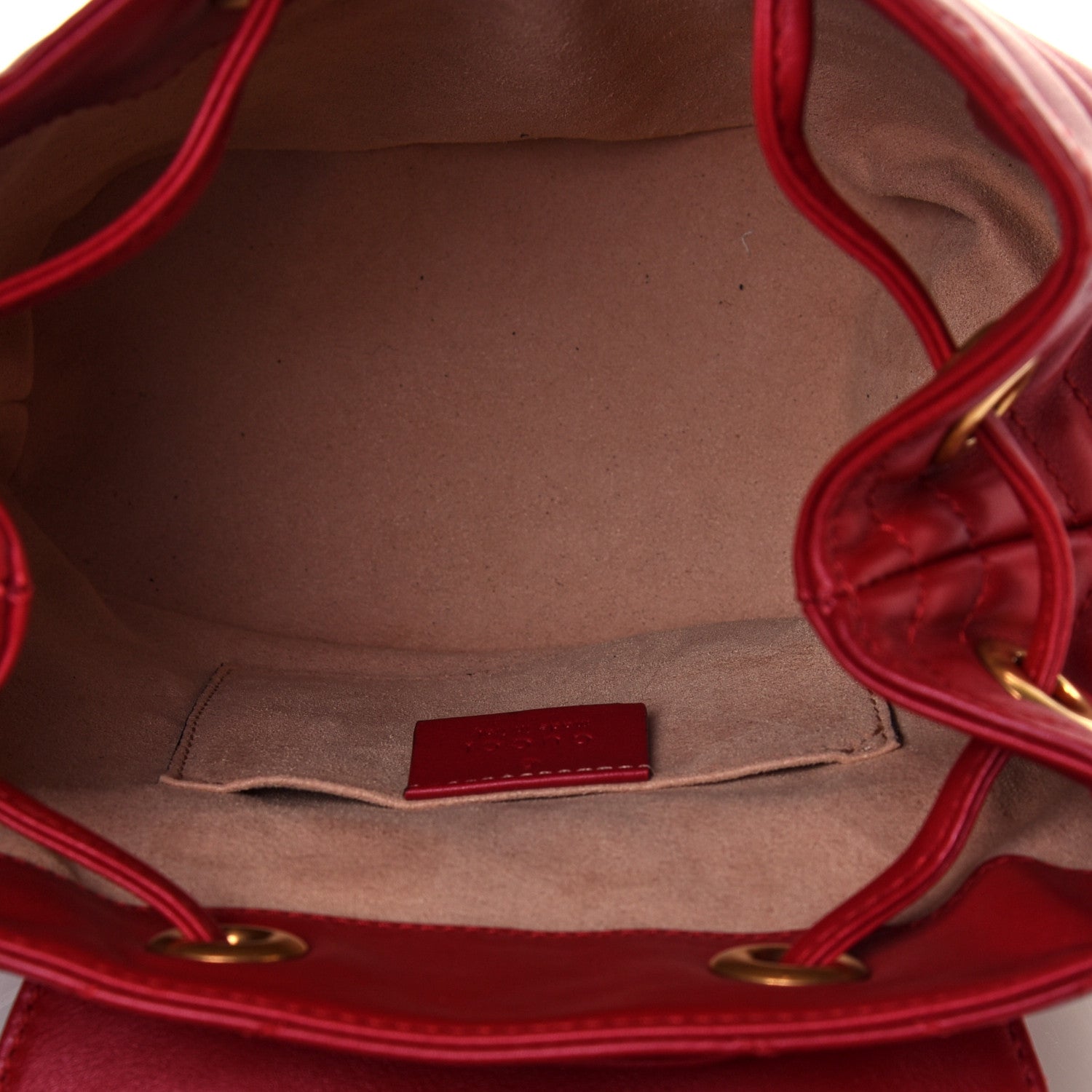 Gucci Calfskin Matelasse GG Marmont Flap Backpack Hibiscus Red 9 of 19