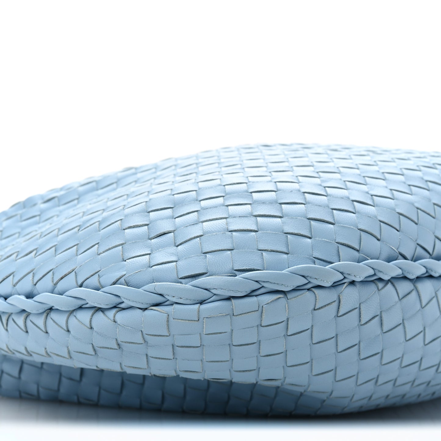 Nappa Intrecciato Large Veneta Hobo Light Blue