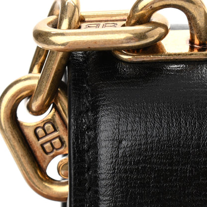 Balenciaga Calfskin Stripe Embossed Gossip Chain Bag XS Black 10 of 10