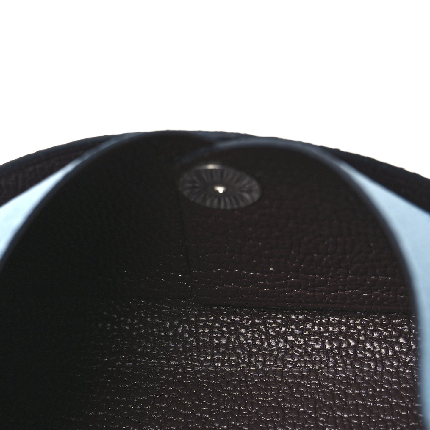 Chevre Mysore Verso Calvi Card Case New Bleu Jean Havane