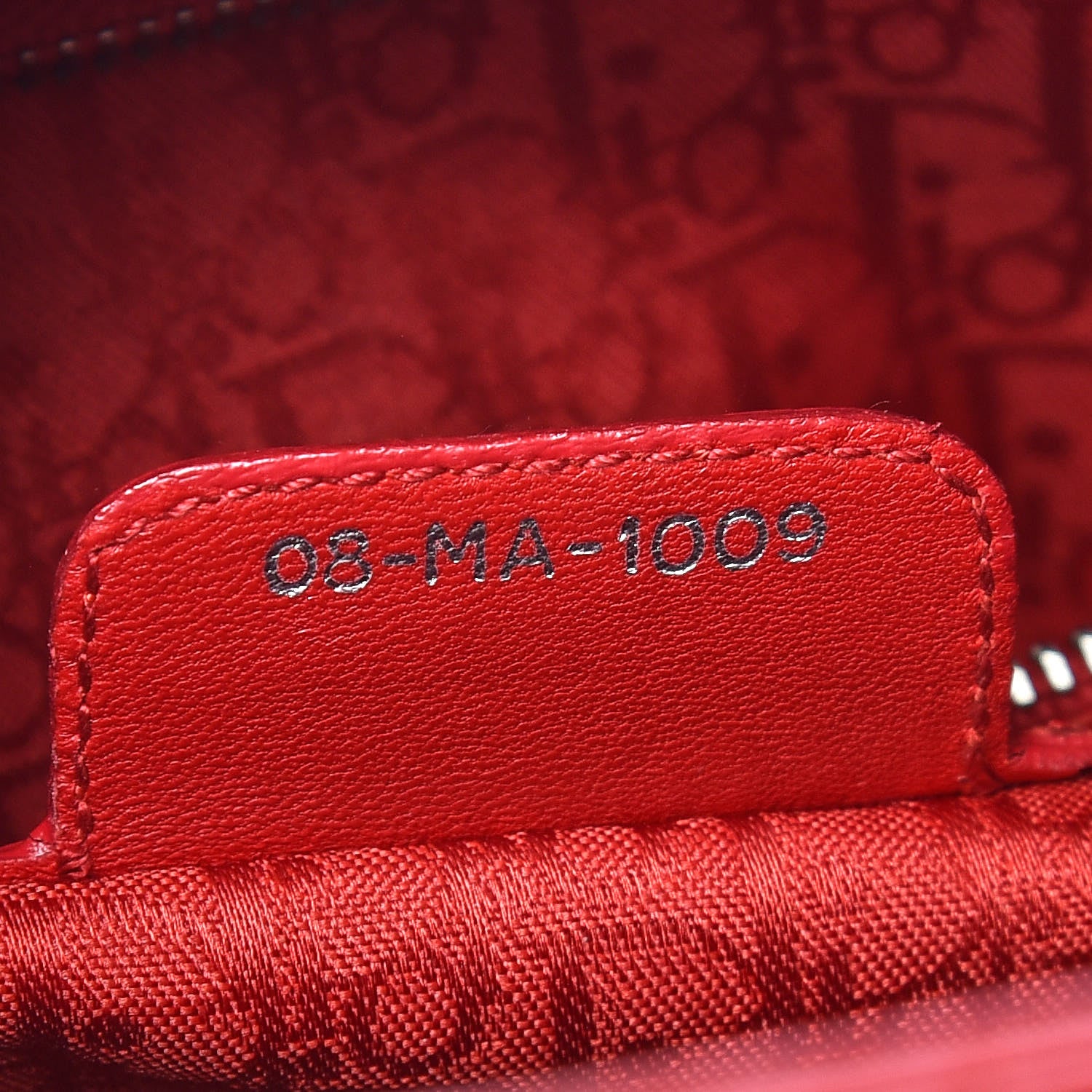 Christian Dior Lambskin Cannage Large Lady Dior Red 9 of 20