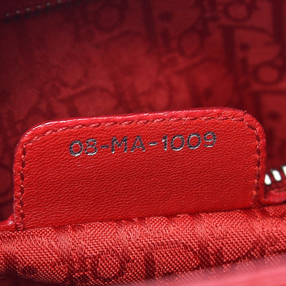 Christian Dior Lambskin Cannage Large Lady Dior Red 9 of 20
