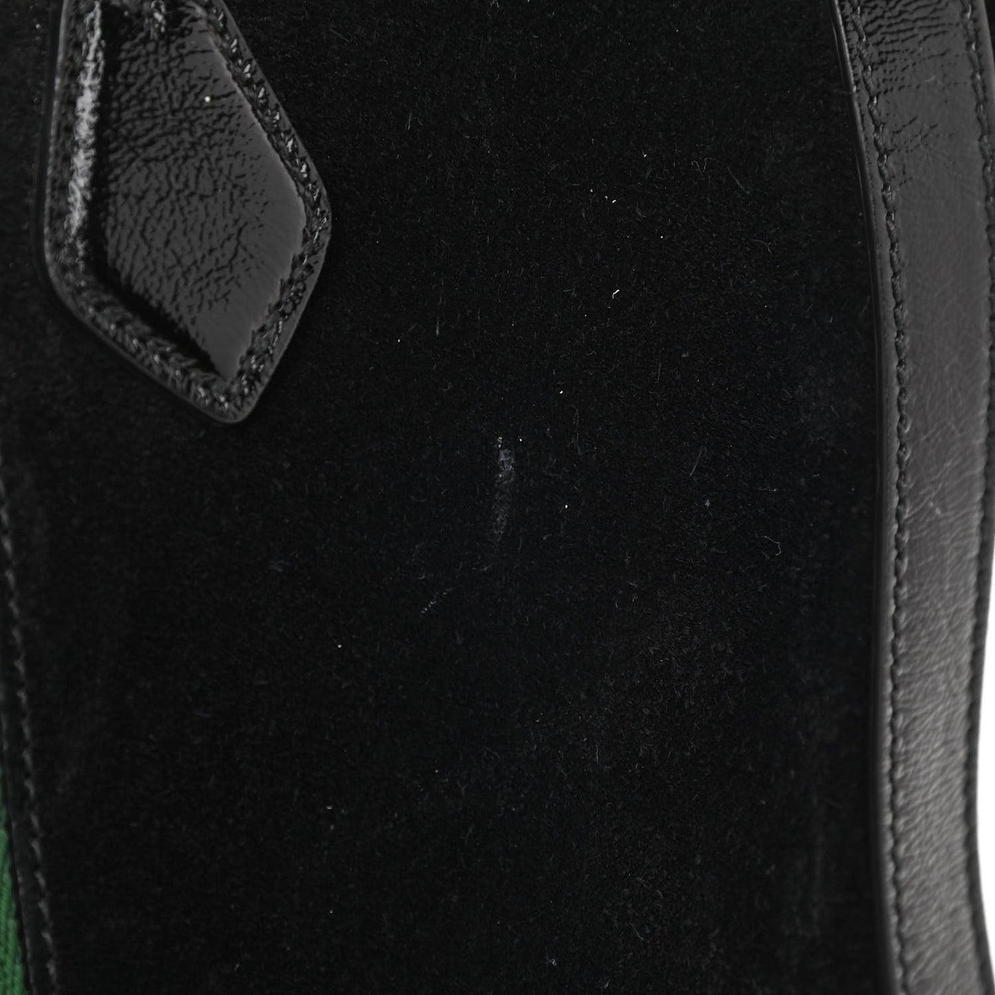 Suede Patent GG Web Medium Ophidia Tote Bag Black