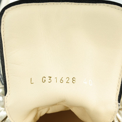 Chanel Metallic Lambskin Pearl Camellia High Top Sneakers 40 Gold 8 of 8