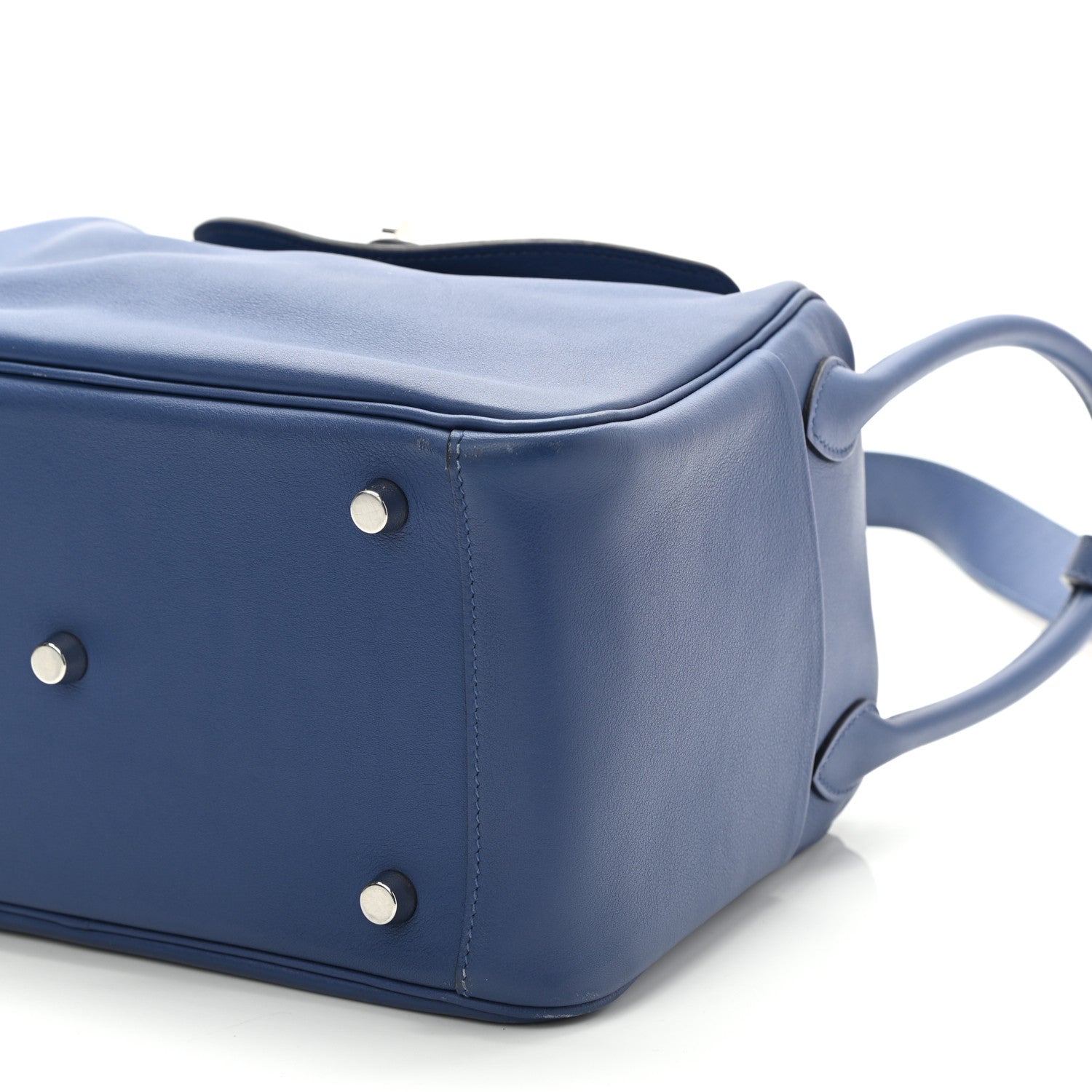 Hermes Swift Epsom Lindy 26 Tressage De Cuir Bleu Brighton Capucine Bleu Saphir 9 of 11