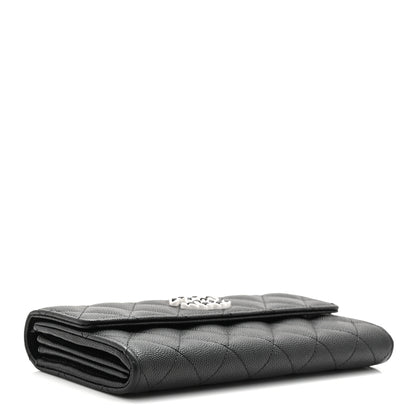 Chanel Caviar Quilted Chanel 19 Flap Wallet Black White 4 of 11
