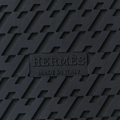 Hermes Calfskin Womens Chypre Sandals 37 Black 8 of 8