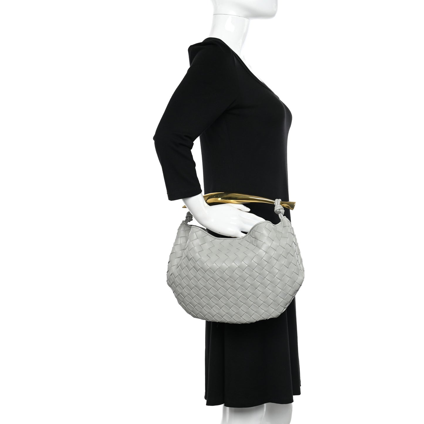 Nappa Intrecciato Sardine Bag Agate Grey