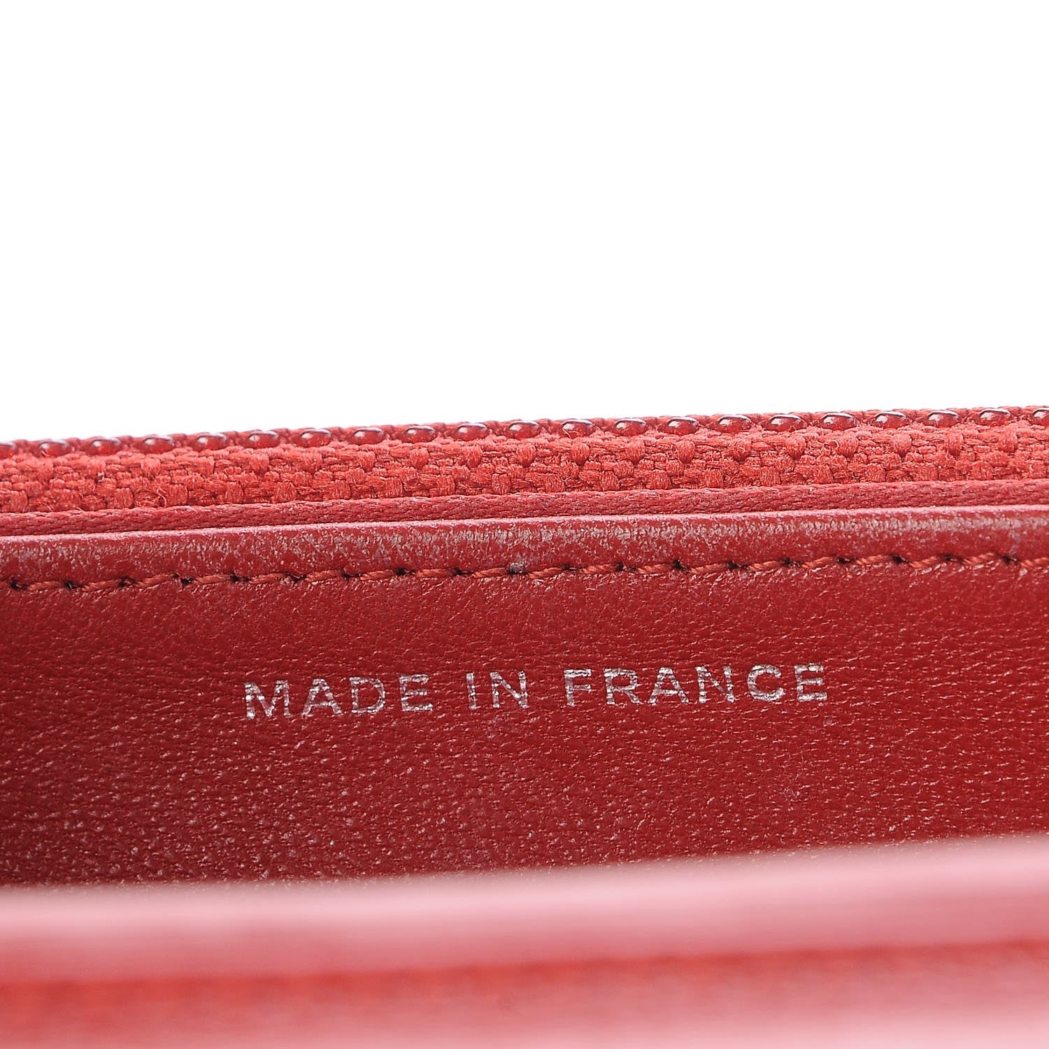 Chanel Lambskin Camellia Embossed Wallet On Chain WOC Dark Red 7 of 8