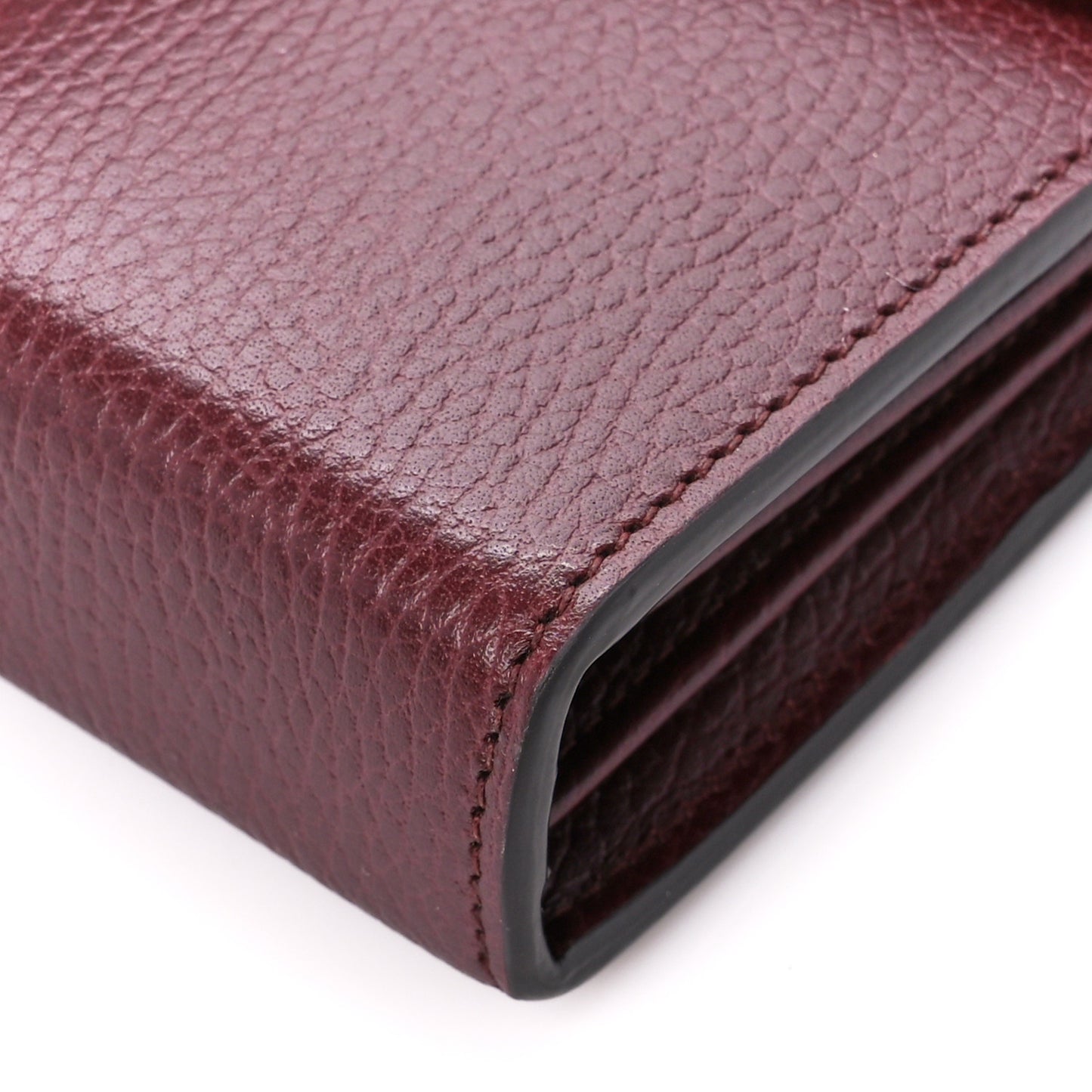 Dollar Calfskin Crystal Mini Dionysus Chain Wallet Vintage Bordeaux