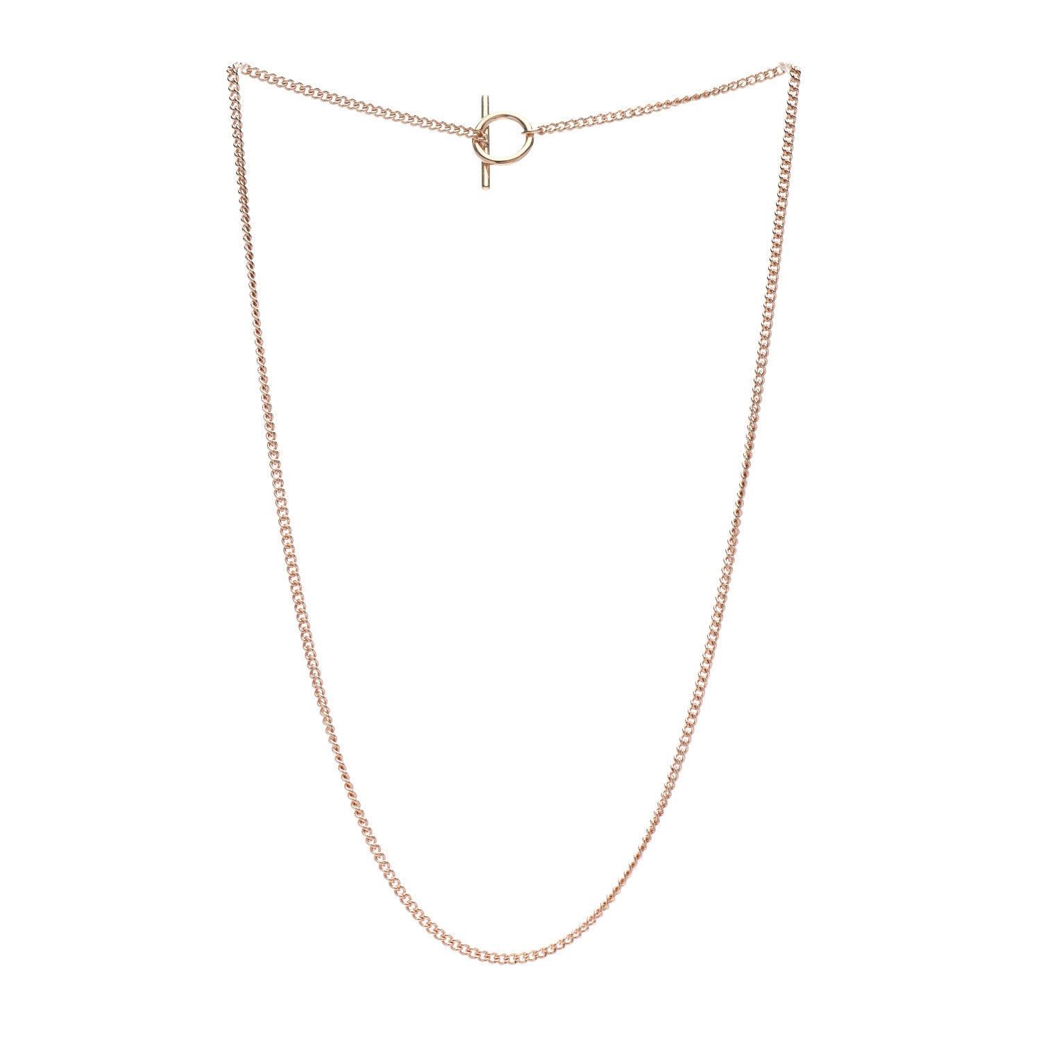 Hermes 18K Rose Gold PM Echappee Necklace ST 3 of 5
