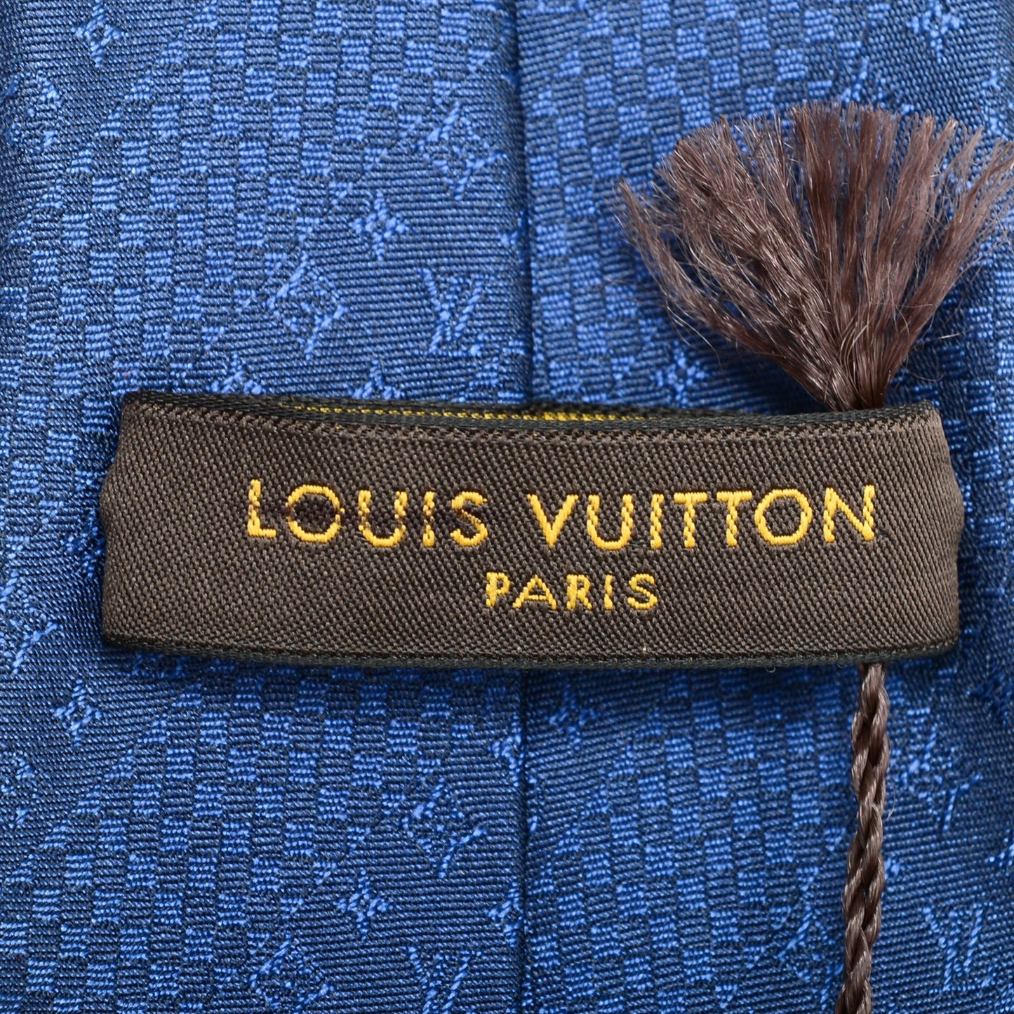 Monogram Silk Mens Neck Tie Marine