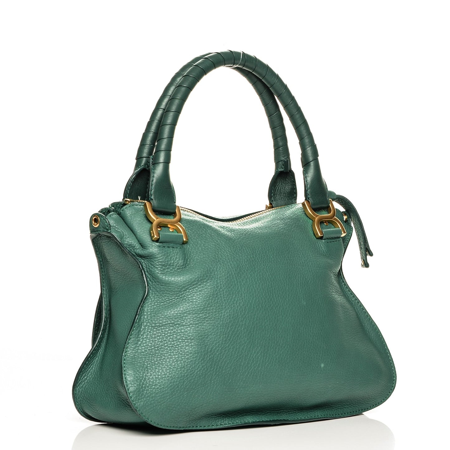 Calfskin Medium Marcie Satchel Emerald
