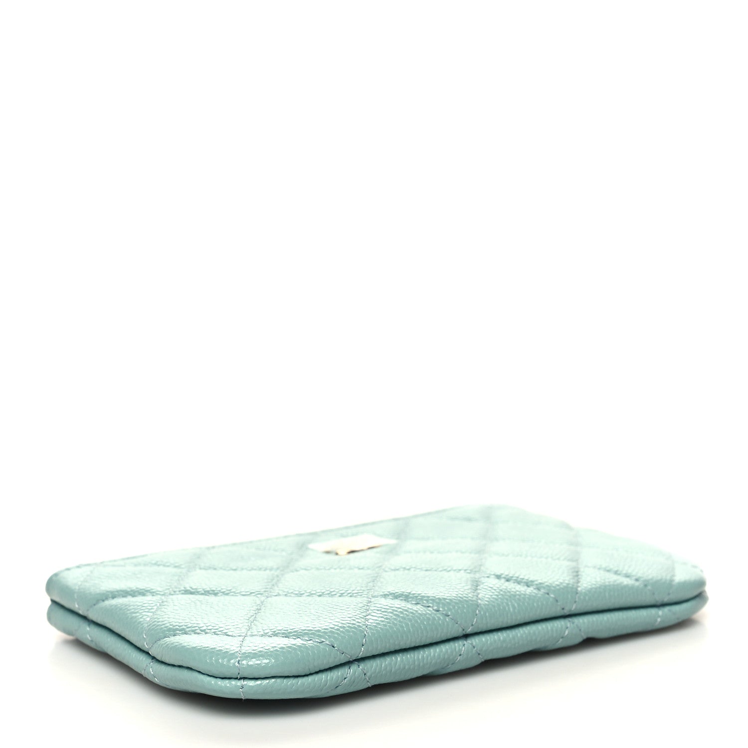 Chanel Caviar Quilted Small Cosmetic Case Light Blue 4 of 9