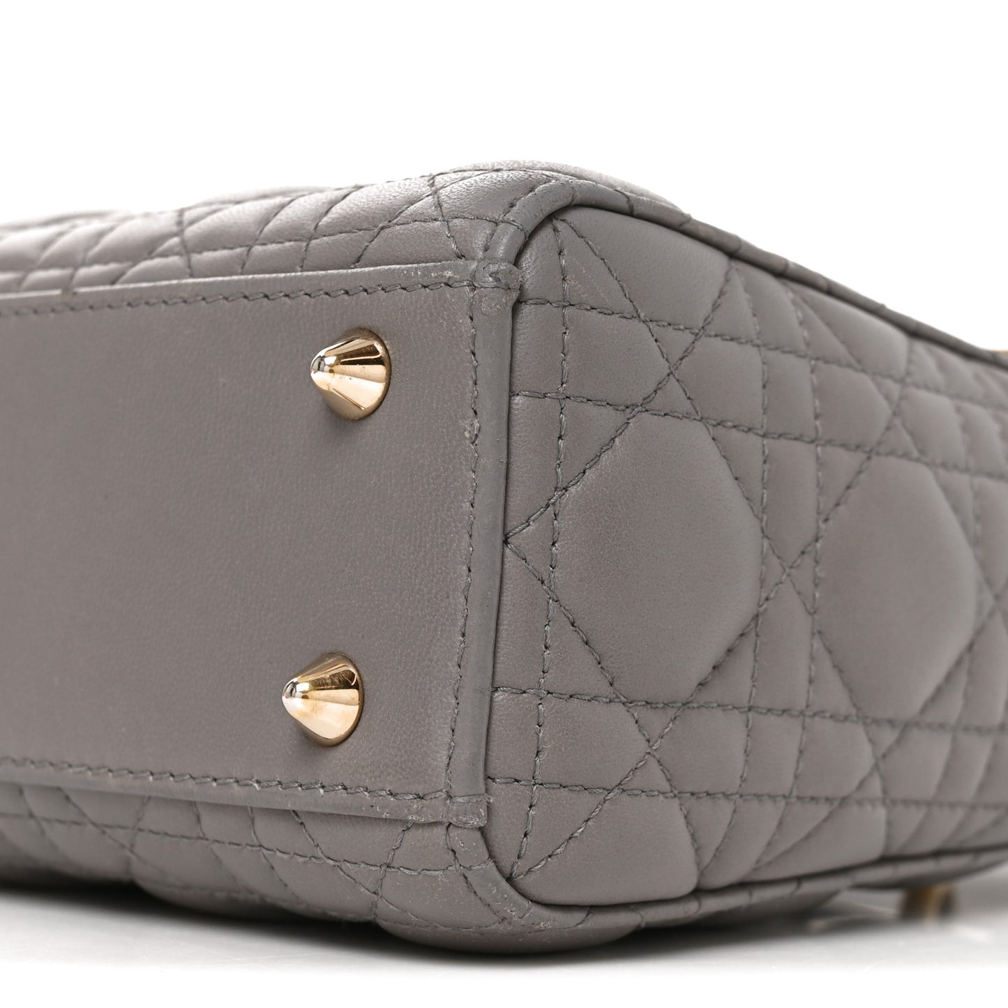 Lambskin Cannage Small My ABCDior Lady Dior Grey