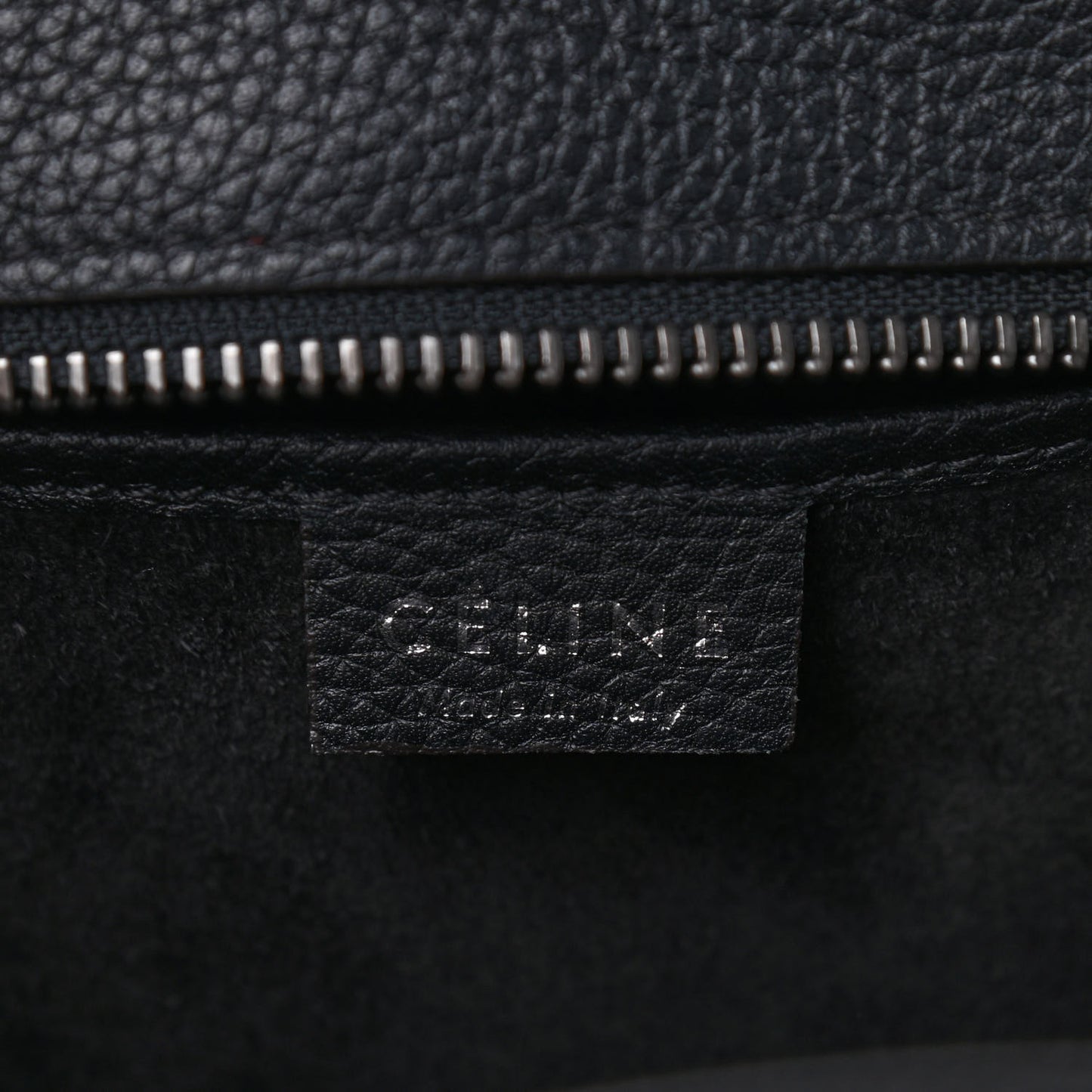Drummed Calfskin Nano Luggage Black