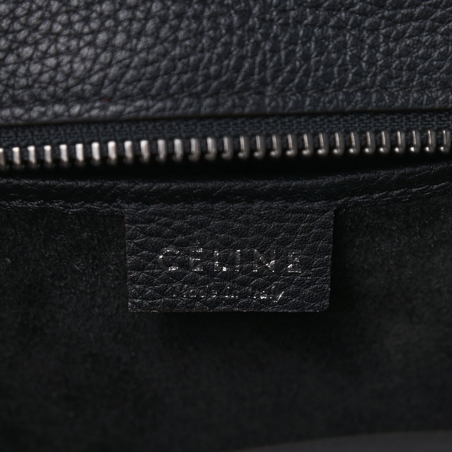 Celine Drummed Calfskin Nano Luggage Black 6 of 8