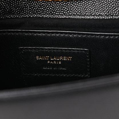 Saint Laurent Grain De Poudre Small Monogram Kate Satchel Black 6 of 8