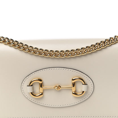 Gucci Boarded Plutone Calfskin Horsebit 1955 Wallet On Chain Mystic White 9 of 10
