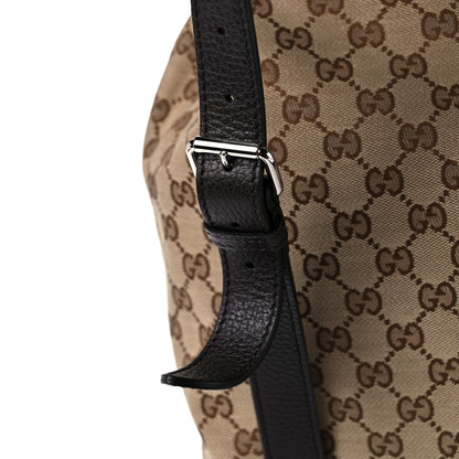 Gucci Monogram Dollar Calfskin O Drawstring Backpack Beige Ebony Testa di Moro Dark Chocolate 17 of 17