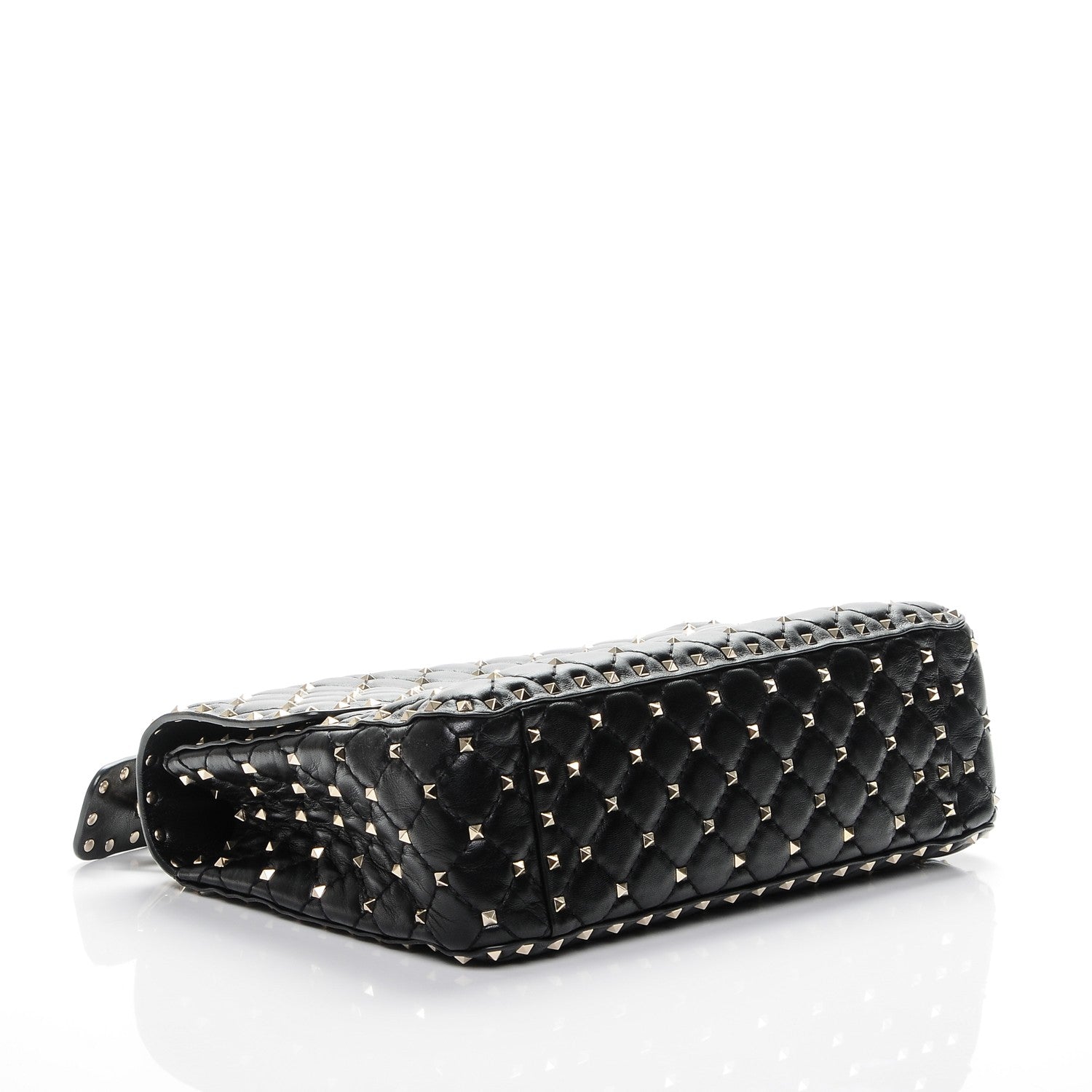 Valentino Garavani Nappa Large Rockstud Spike Shoulder Bag Black 4 of 6