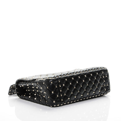 Valentino Garavani Nappa Large Rockstud Spike Shoulder Bag Black 4 of 6